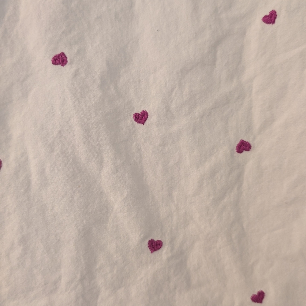 White Button-Up Shirt with Pink Accents - Picture 6 of 6